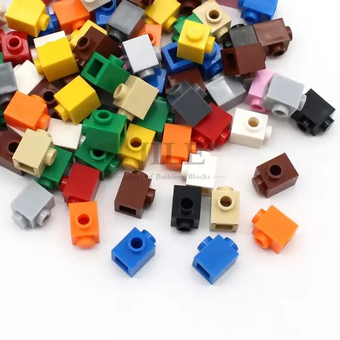 110 pièces Moc brique modifiée 1x1 avec goujon sur le côté 87087 bricolage bases blocs de construction classique Compati