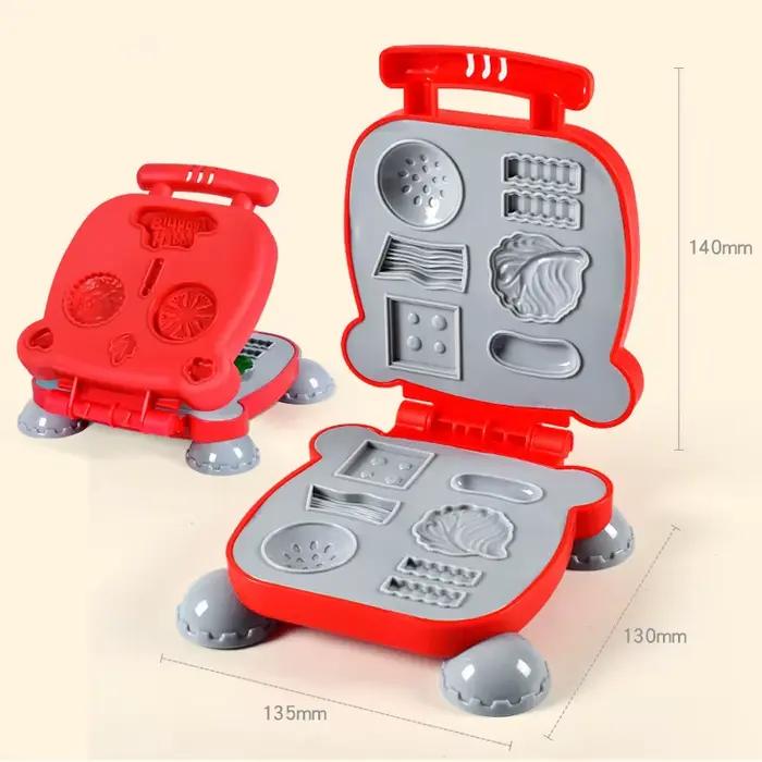 Jouet en argile de couleur 3D pour enfants, jeu de simulation, machine à crème glacée, Burger, nouil