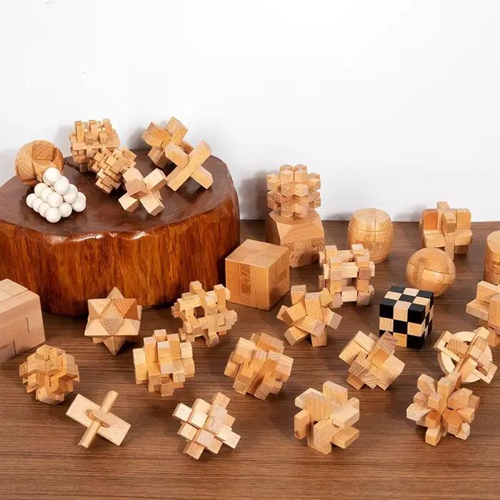 Cubes de logique Luban Lock pour enfants et adultes intelligents