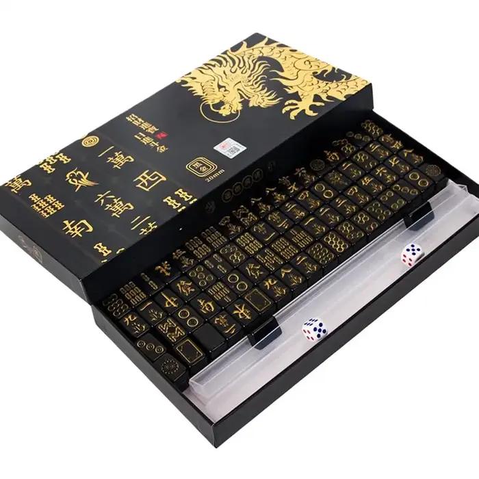 Jeu de Mahjong portable de 144 pièces