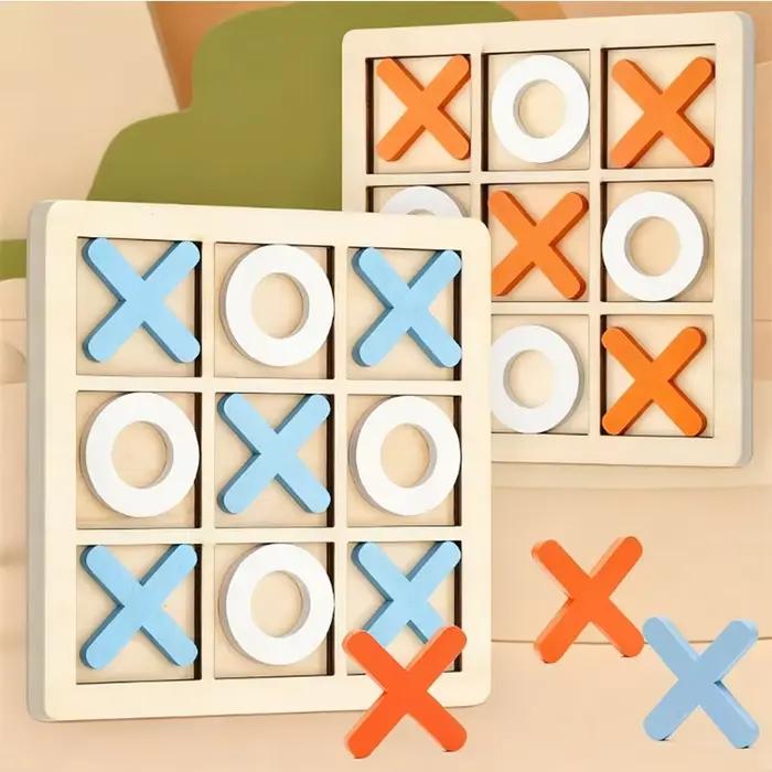 Jeu de société Tic Tac Toe en bois massif