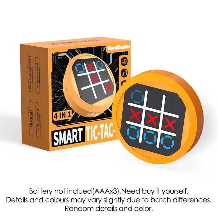 Jeu de Tic Tac Toe 4-en-1 portable console de puzzle électronique pour enfants et adultes amusement familial occassions spéciales voyage déplacement