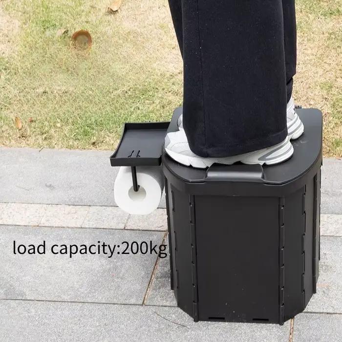 Toilettes portables pliantes avec couvercle