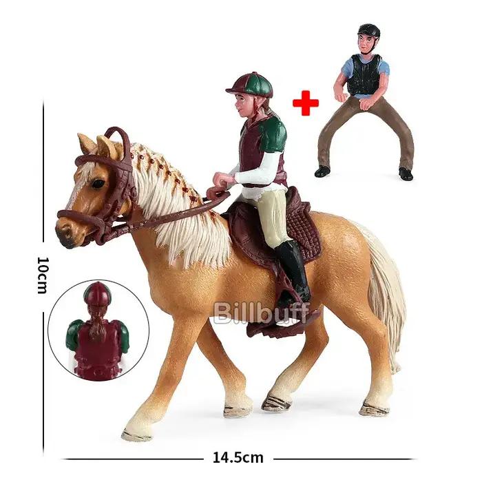 Chevalier équestre chaud cavalier animaux chevaux modèles Action & jouets Figurines Solide Appaloosa Harvard Hannover Clydesdale Gif de Noël