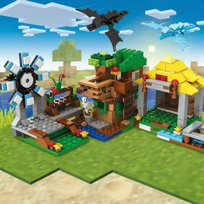 Nouvel ensemble de blocs de construction Minecrafted My World 2026 : Grande maison dans les arbres