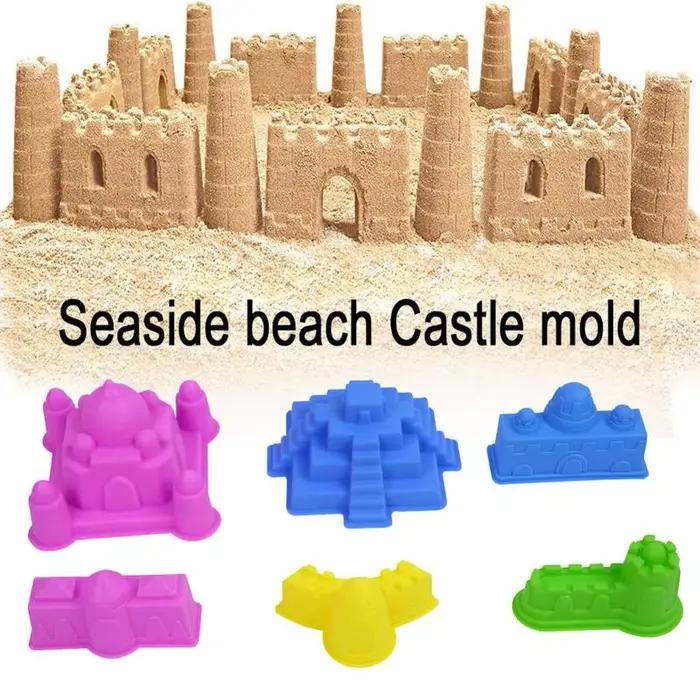 6 Pièces/Ensemble – Nouveaux Jouets Créatifs de Construction en Sable et Argile : Château