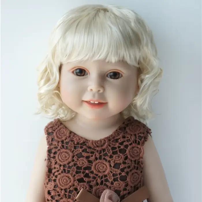 JD260 11-12 pouces 28-30CM légèrement dame boucles synthétique mohair BJD perruques bambin poupées R