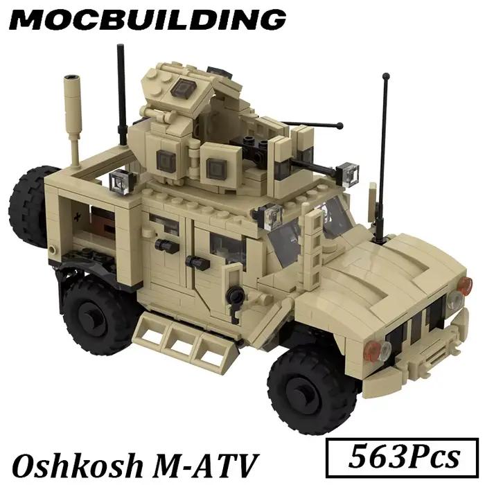 M-ATV Militaire Véhicule Voiture Camion Modèle MRAP MOC décennie s De Construction Brique D'affichag