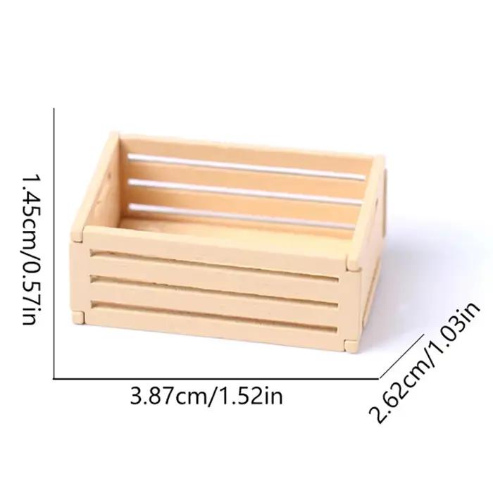 Cadre en bois pour maison de poupée 1:12 miniature fruits rangement affichage collection artisanat jouets occasions spéciales