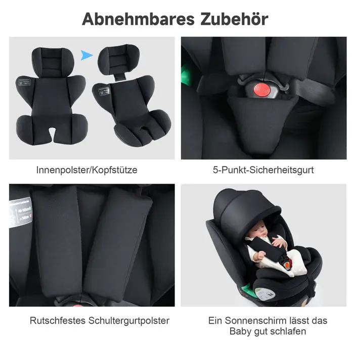 Sièges auto pour enfants avec rotation à 360° ° Système ISOFIX rotatif pour bébé