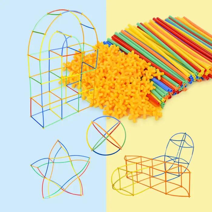 Yiqu paille douce magique bâton intelligent bloc de Construction Puzzle de Construction bricolage ma