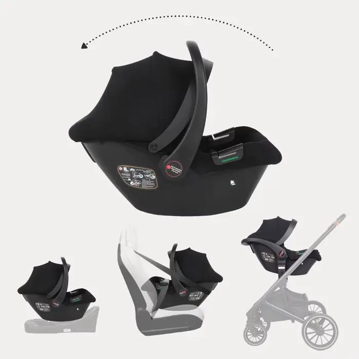 Siège auto pour bébé Babyvoyage noir avec base Isofix
