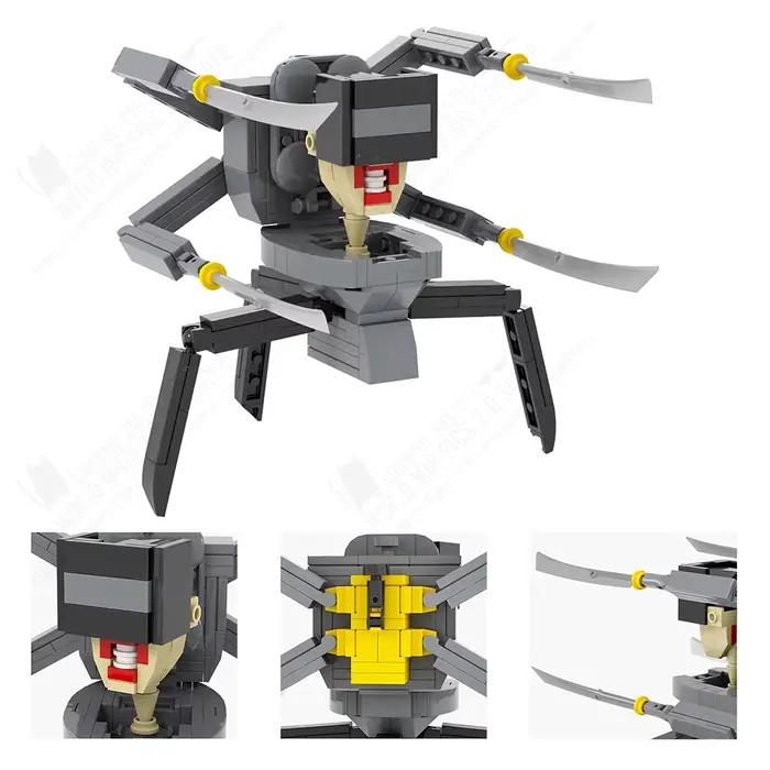 MOOXI Skibidi toilette homme jeu créatif MOC briques modèle bricolage assemblé blocs de construction figurines d'action jouets pour enfant cadeaux d'anniversaire