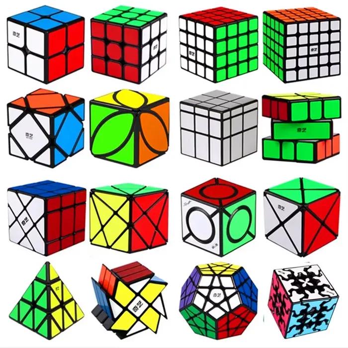 Qiyi 2x2 3x3 4x4 5x5 Cube magique Alien feuille d'érable pyramide inclinée professionnel Cubo Magico Puzzle jouet pour