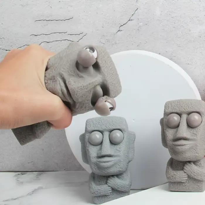 Statue Moai douce Stone Man pour enfants