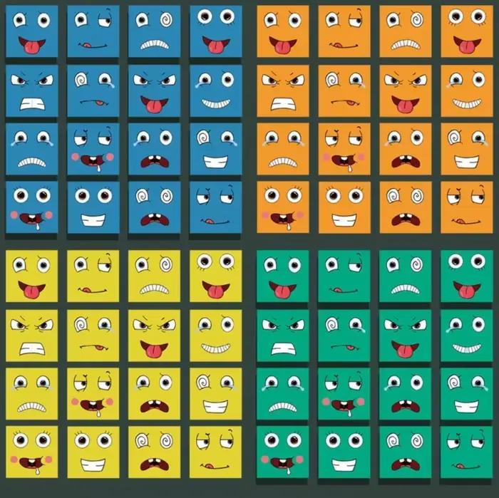 Cube visage changeant bois Puzzle blocs de construction jeu de société Montessori Expression