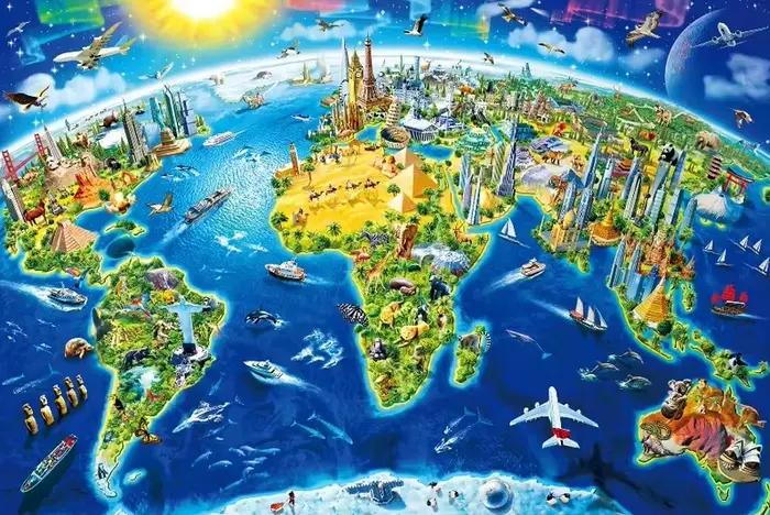 Puzzles de 500/1000/1200/2000 pièces sur les monuments mondiaux