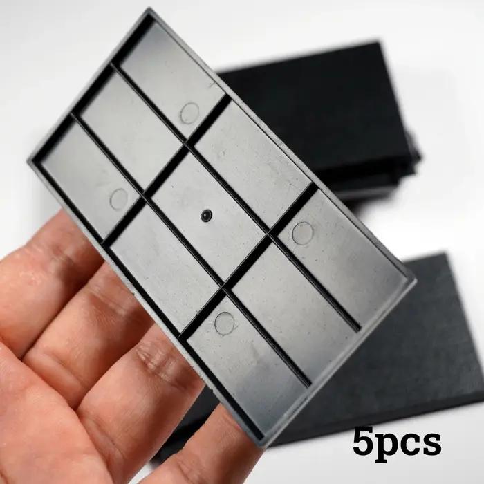 Socles rectangulaires pour jeux de société de 50x100mm avec nervures renforcées, prêts à peindre, idéals pour les jeux Warhammer 40k, L'Âge de Sigmar, Le Monde Ancien, Kill Team et Horizon, offerts pour occasions spéciales