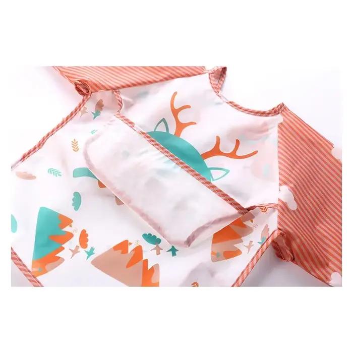 Bavoir imperméable à manches longues pour bébés