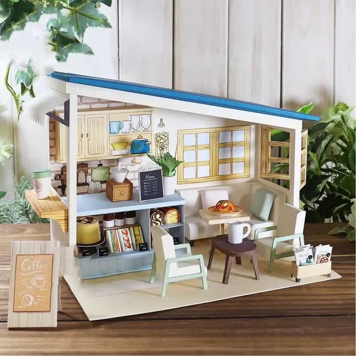 Maison de course l'inventaire pour enfants, kit de meubles, café, modèle en papier, maisons à beurre