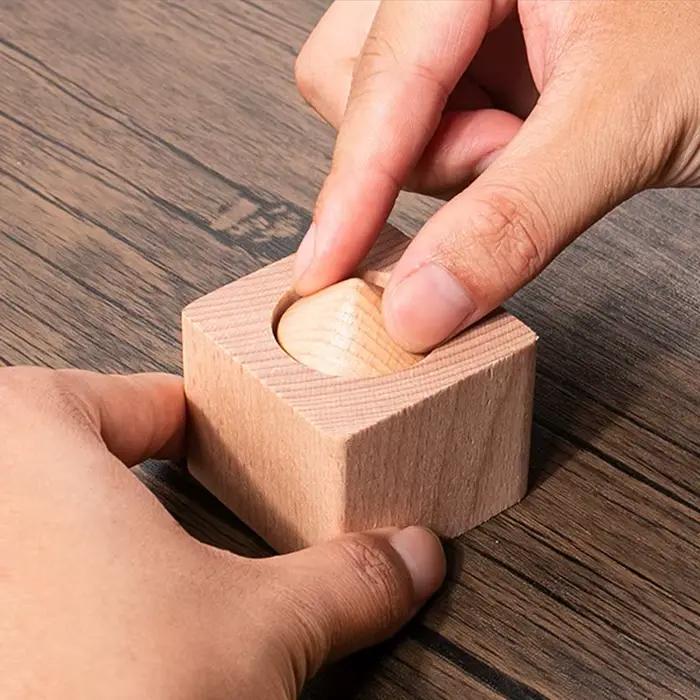 Blocs en bois uniques imposibles, prenez les blocs hors du cylindre, puzzle mental, casse-tête, tour