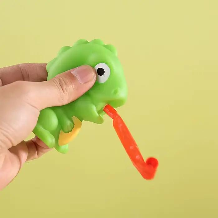 Jouets de décompression créatifs pour enfants, pincement, grenouille, dinosaure, langue collante, so
