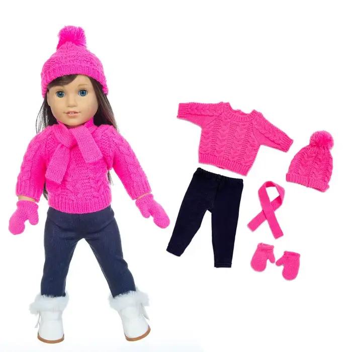 Ensemble pull de noël 2023 adapté à la poupée American Girl, vêtements de poupée de 18 pouces, les c