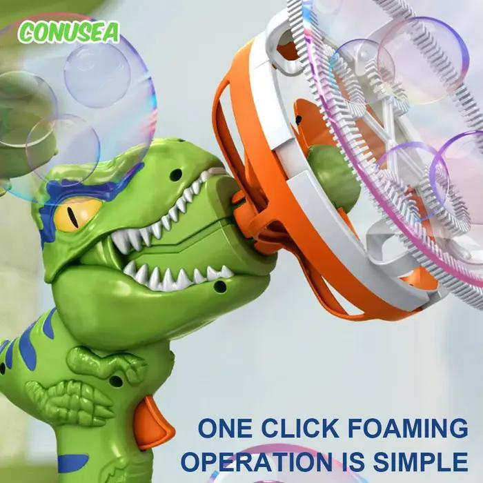 2 en 1 grandes bulles dinosaure bulle de savon pistolet électrique jouet enfants fête en plein air jeux interactifs
