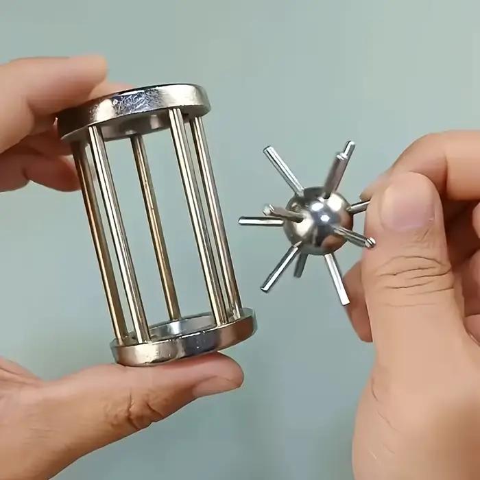 Jeu de défi à cage en acier inoxydable