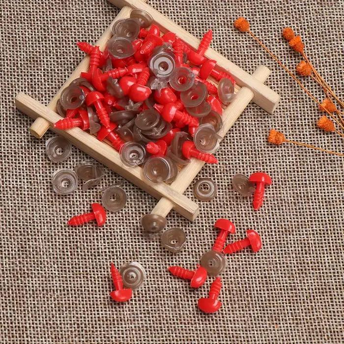 Nez triangulaire en plastique pour poupées, 100 pièces, artisanat exécutif, jouets, boutons d'ours,