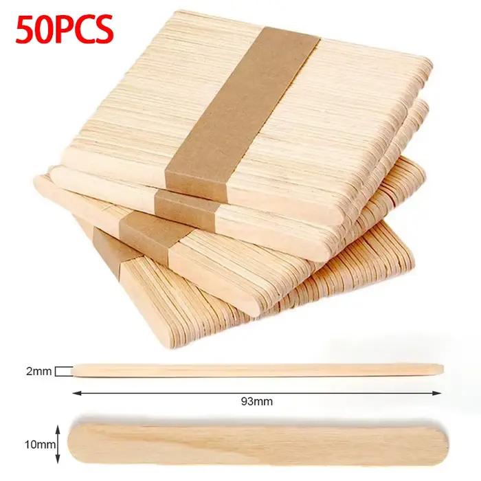 50/100 pièces bâtons de crème glacée bâtons de Popsicle en bois artisanat bricolage décoration en bo