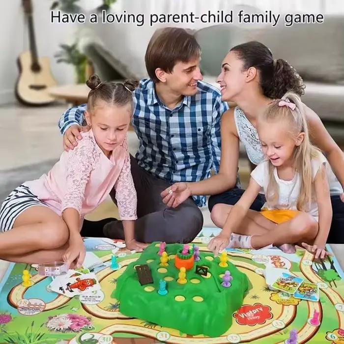 Table de jeu de défense avec piège à lapins en forme de carotte jeu interactif éducative pour enfants et parents défis familiaux occasions spéciales cadeau jouets