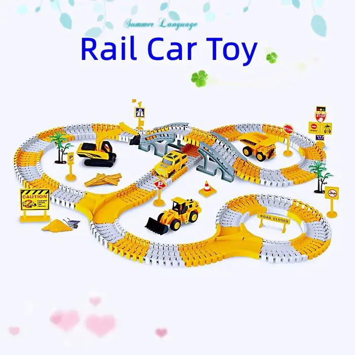 Ensemble de piste de voiture de course sur rail pour enfants