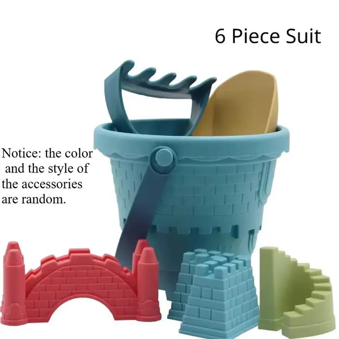 Chateau de sable pour enfants avec cuilleres et outils de creusage animaux nature sport plein air educatif jouet d'ete plage occassions speciales