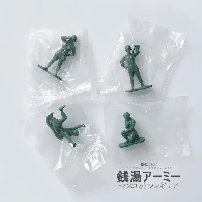 Figurines miniatures japonaises SentousArmy vertes