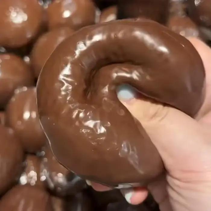 Balle anti-stress en chocolat, modulable, non rebondissante, craquante, à presser, jouet sensoriel ASMR, jouets anti-stress pour adultes, cadeau