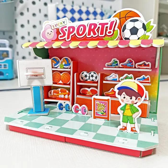 Puzzle en carton 3D 3D, Kit de construction de maison en papier, jouets de bricolage pour enfants, jeux éducatifs, cadeaux pour occasions spéciales