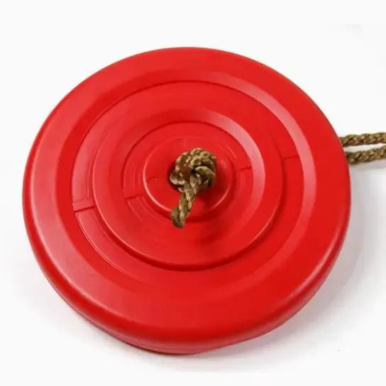 Balançoire à disque octogonal pour enfants rouge et bleu épaissie suspendue pour intérieur extérieur jeu sport jardin cour
