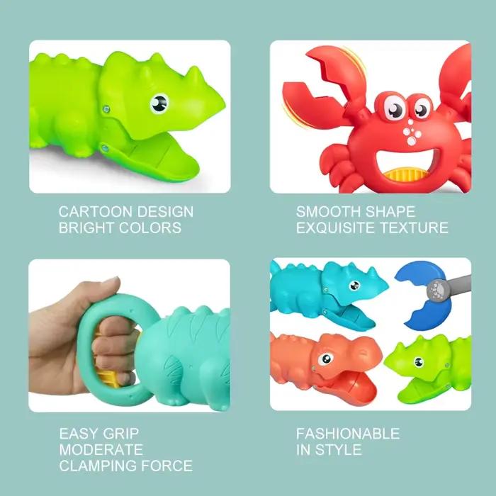 Ensemble de pelle de dragage de plage pour enfants, pince à jouets homard et dinosaure, bras robotiq