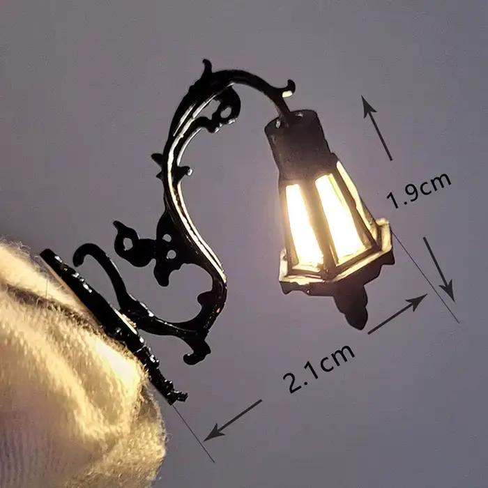 2 pièces maison de poupée applique modèle jardin cour lustre Table de sable lumière LED