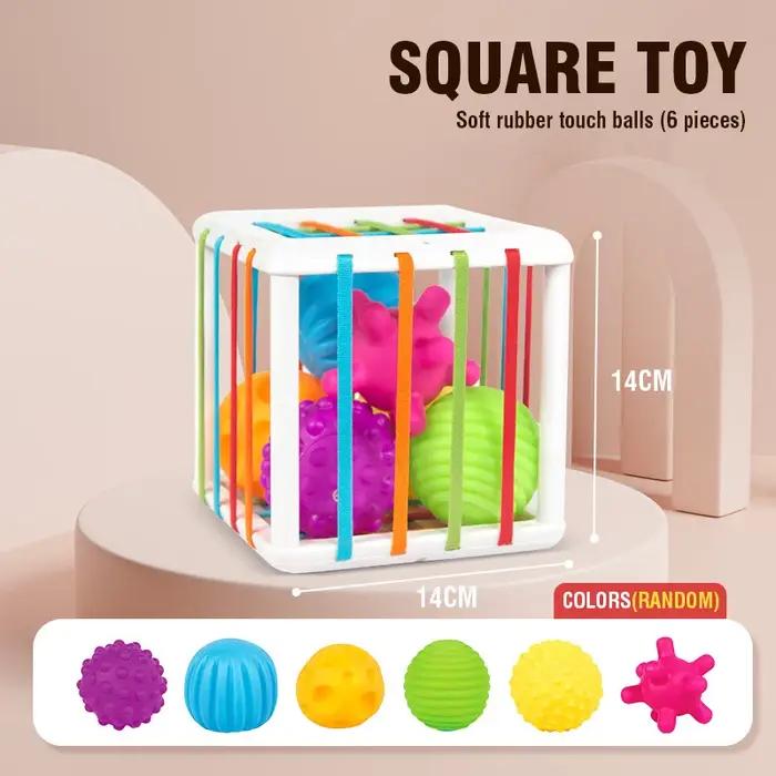 Blocs de forme colorés, jouets éducatifs d'apprentissage pour bébé, Cube d'activité, jeu de tri sensoriel pour enfants de 0 à 12 mois