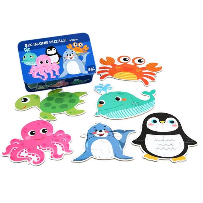 Puzzle en bois Montessori, jouets pour bébés de 1, 2 ou 3 ans, jeux assortis en forme d'alphabet et