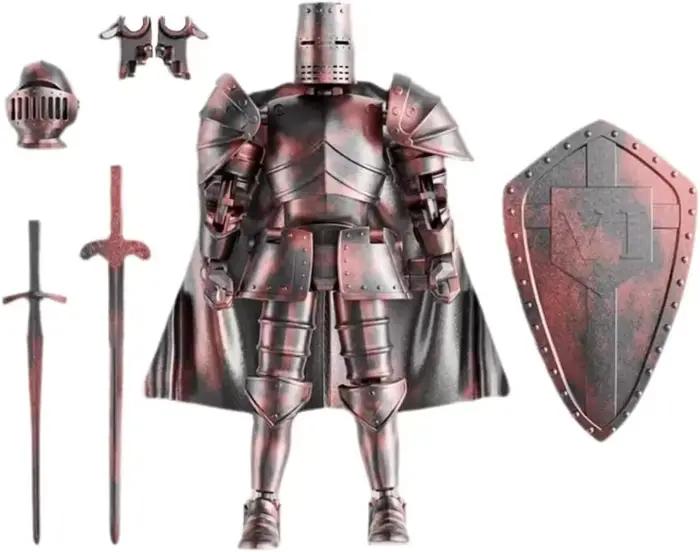 Figurine d'action Knight Armor – Robot mobile multi-articulé à monter soi-même avec armure médiévale