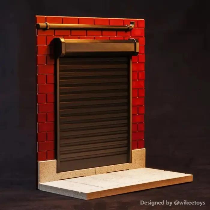 Wikeetoys – panneau de fond de plate-forme de scène de vue de rue américaine