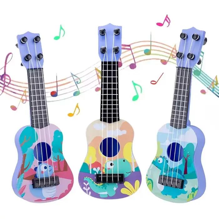 Mini ukulélé guitare jouet habiller améliorant l'instrument de musique éducatif précoce classique pour garçons filles enfants bébé cadeaux de noël