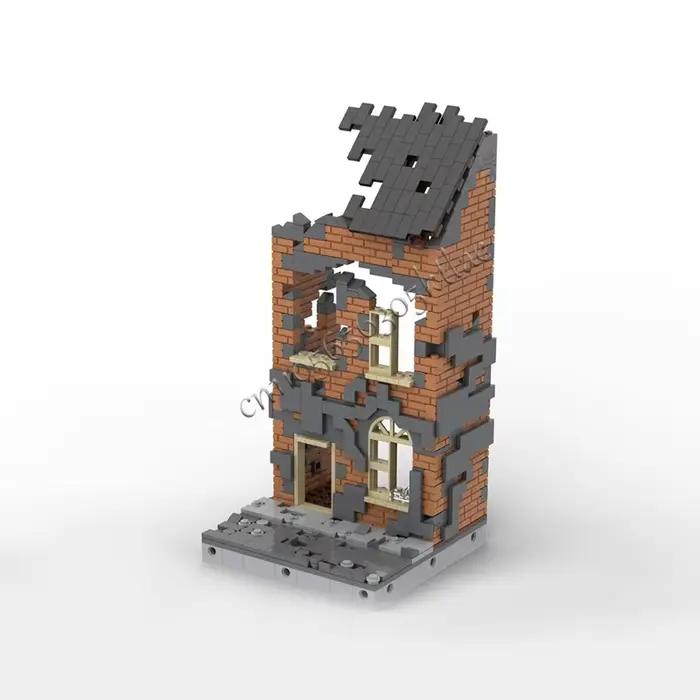 Série de maisons ruines médiévales personnalisables pour scènes de rue