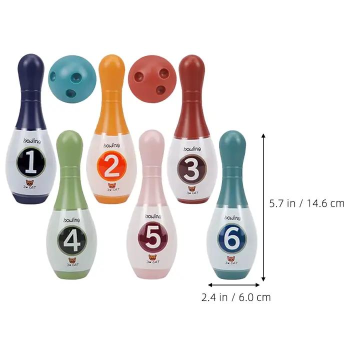 Ensemble de jeu extérieur bowling pour enfants en bas âge intérieur quilles boules de bowling pour parties familiales jeux d'intérieur et plein air