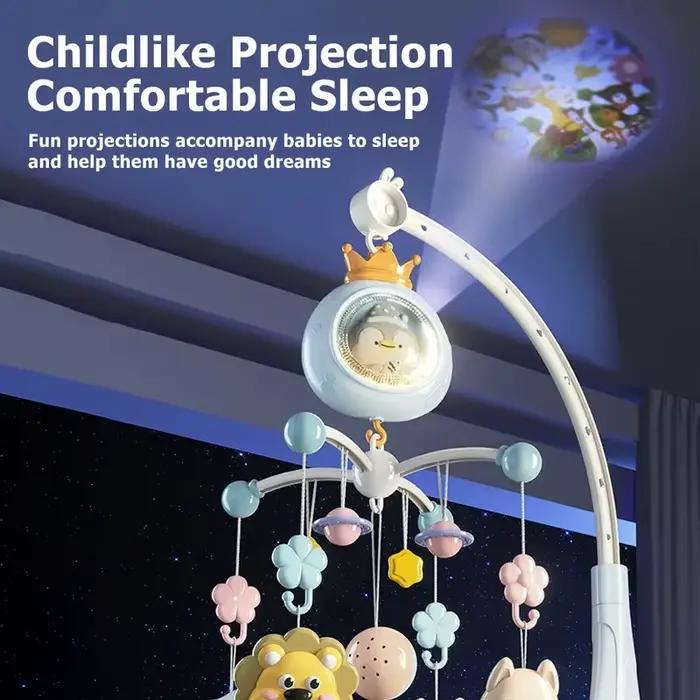  Mobile de lit bébé avec projecteur et veilleuse