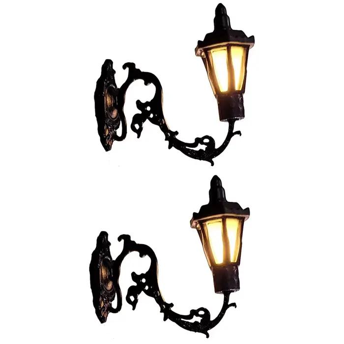 2 pièces maison de poupée applique modèle jardin cour lustre Table de sable lumière LED maison de po