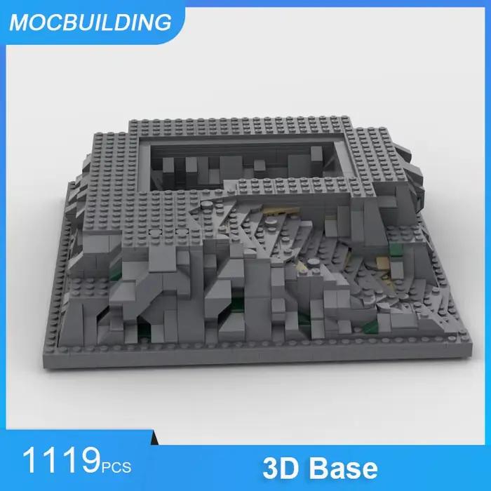 Blocs de construction MOC, base ou plaque de base modulaire 3D en forme de roche avec modèle de rivière, briques à assembler soi-même, collection, jouets, cadeaux